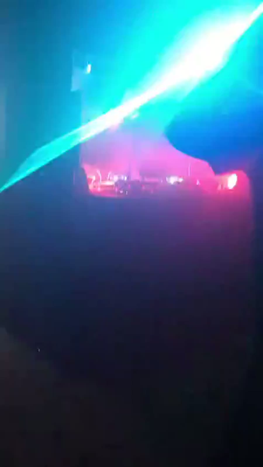 Laser show inside the castle